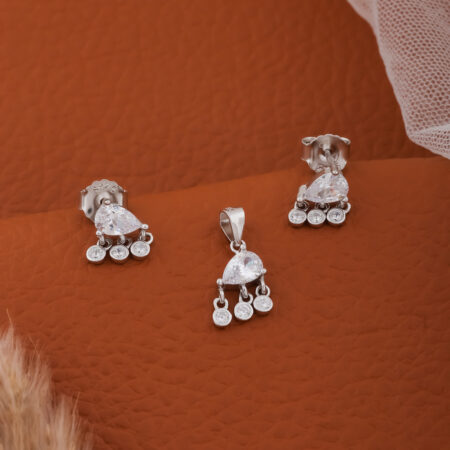 925 Silver Pendal Set