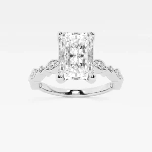 Luminara Diamond Engagement Ring with Marquise Side Accents
